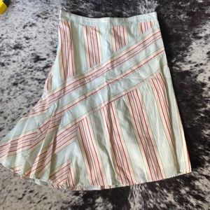Matty M striped cotton skirt